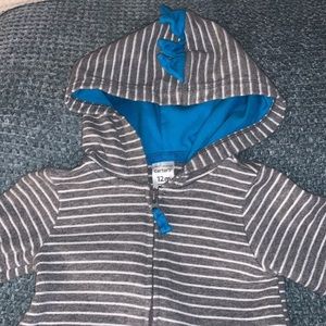Carter’s One-Piece Zip up with Lined Dinosaur Hood